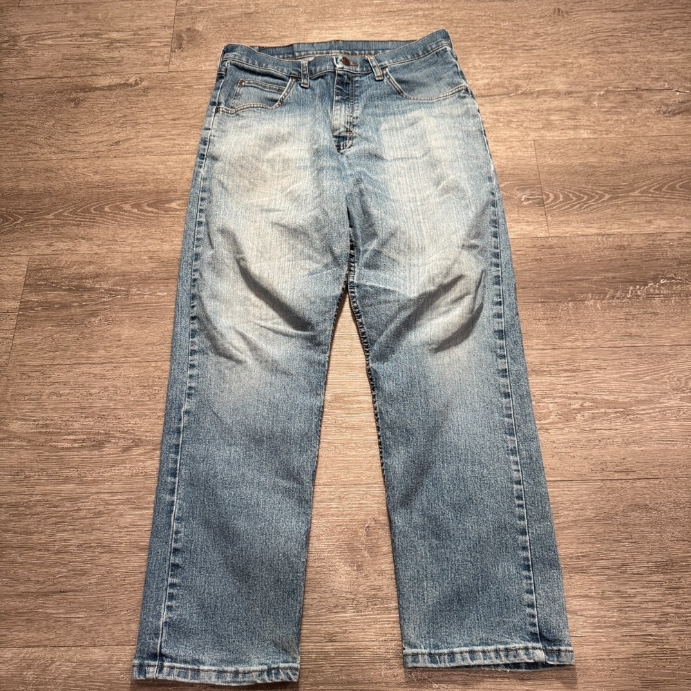 Wrangler Jeans Mens 32 Blue Denim Straight Regular Fit Western 32x29 Vintage